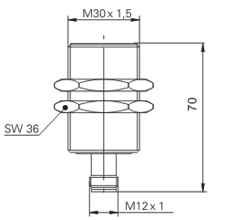 M30 plug-in proximity switch