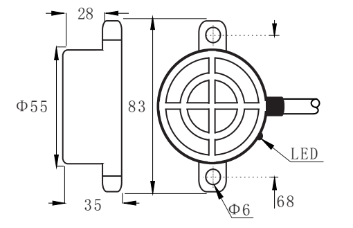 P55 Low-profile Round Proximity Switch P55 Low-profile Round Proximity Switch