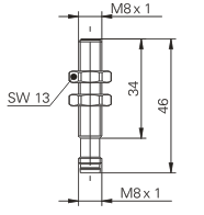 M8 plug-in analog proximity switch